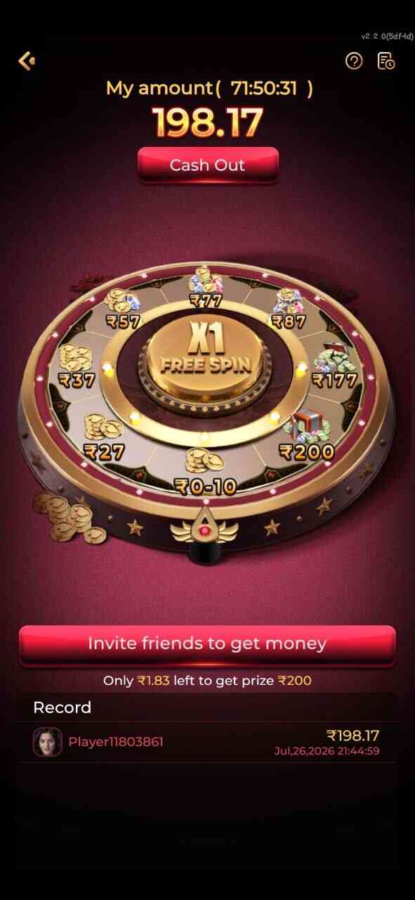 IV7 Game APK free spin wheel and rewards interface on mobile